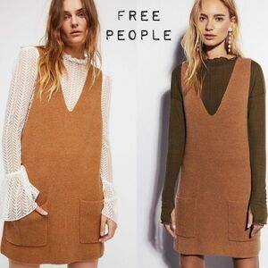 Free People Nikki Sweater Mini Dress Tan Size Small